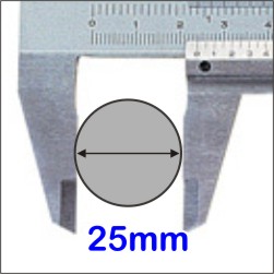 25mm (1in.) Diameter